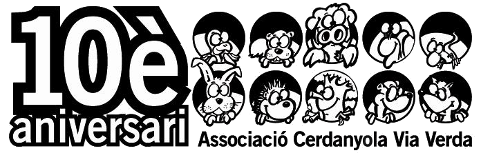 Logotipus del 10è aniversari de l'Associació Cerdanyola Via Verda. Logotipus del 10è aniversari de l'Associació Cerdanyola Via Verda.