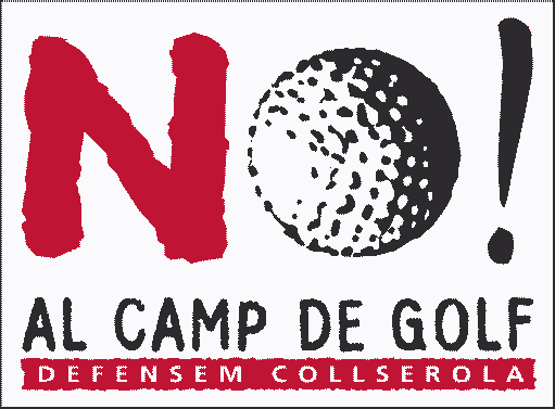 Logotipus de la campanya contra el camp de golf a Collserola-Cerdanyola (2001)
