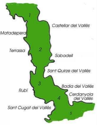 mapa de la via verda