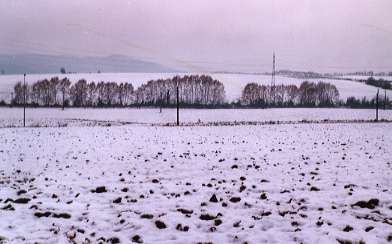 Vista de la Via Verda des de Serragalliners. Nevada del 14.12.2001.